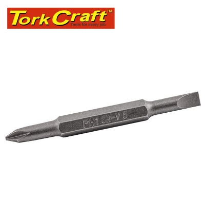 Photo of Tork Craft Replacement Bit 65mm Double Ended 6mm Sl5mm/Ph1 For Kt2677
