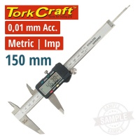 Tork Craft Vernier Digital 4 Key 150mm Stainless Steel