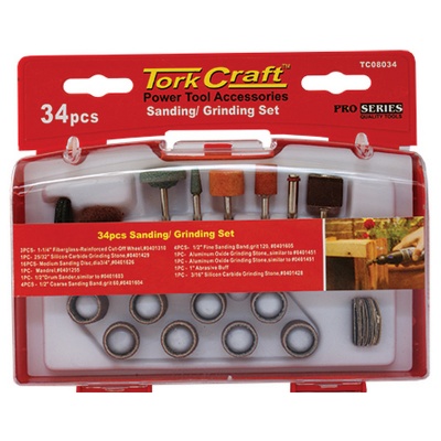 Photo of Tork Craft Sanding & Grinding Set 34 piecese Mini