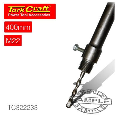 Photo of Tork Craft Adaptor SDS Plus 400mm x m22 for TCT Core Bits