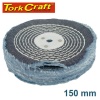 Tork Craft Colour Buff/Mop 150mm X 2 Section X 30mm Thick 1/2" Hole Photo