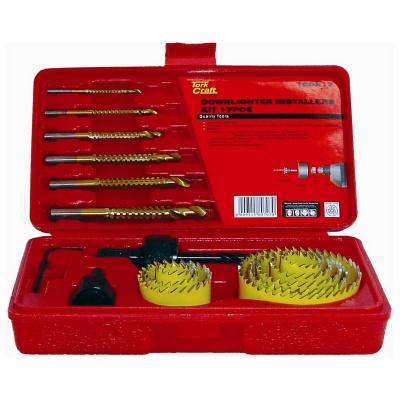 Photo of Tork Craft Downlighter Installers Kit W/Dr.Saws 17 piecese