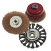 Tork Craft Wire Brush Set 3 piecese 100mm Twist Knot Wheel Photo