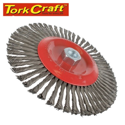 Photo of Tork Craft Wire Cup Brush Single Section Twisted Plain 175mmxm14 Blister