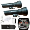 Photon 3piece 300w Flash Kit on wheels w/Alfa mount Photo