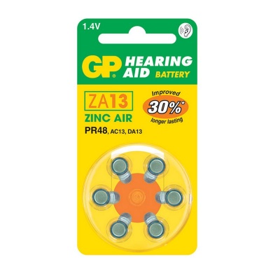 Photo of GP Batteries GP ZA13 Zinc Air Hearing Aid Battery 6 Pack