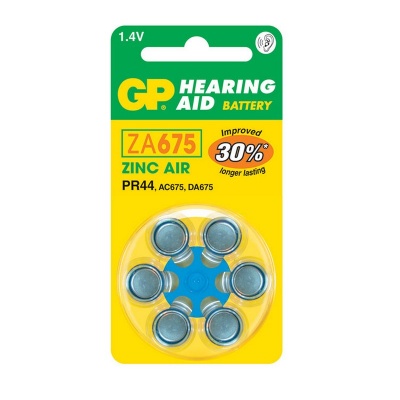 Photo of GP Batteries GP ZA675 Zinc Air Hearing Aid Battery 6 Pack