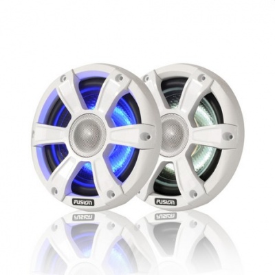 Photo of Fusion Signature 10" 450 Watt Chrome Sports Grill Subwoofer with Blue/White LED lighting