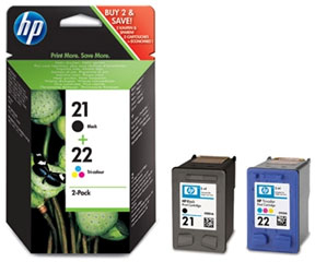 Photo of HP # 21 / 22 Combo-Pack Inkjet Print Cartridges