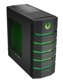 Photo of BitFenix Chassis Colossus with Windowed side panel - Black with Green LED - All Black No Power Supply Unit