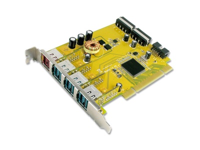 Photo of Sunix 1-port 24V & 3-port 12V Powered USB PCI Add-On Card