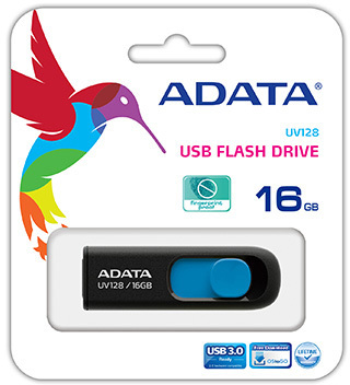 Photo of ADATA DashDrive UV128 16GB USB 3.0 Flash Drive - Black and Blue