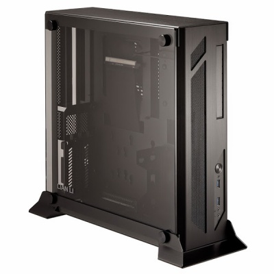 Photo of Lian Li Lian-li Wall-Mountable Open to air Chassis with Tempered Glass Side Panel - Black