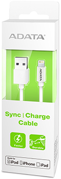 Photo of ADATA Sync and Charge Lightning Cable - White