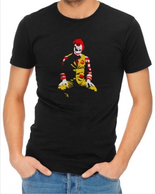 Ronald Mcdonald Joker Mens T Shirt Black