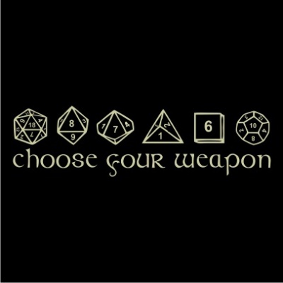 Choose Your Weapon Mens T Shirt Black