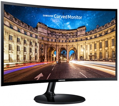 Photo of Samsung - S24F390 Curved 23.5" LED Monitor - Glossy Black