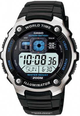 Photo of Casio World Time 200m Digital Watch - Black