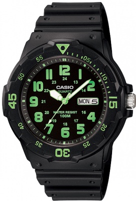 Photo of Casio Standard Collection 100m WR Analog Watch - Black and Green