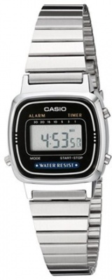 Photo of Casio Ladies Retro WR Digital Watch - Silver and Black