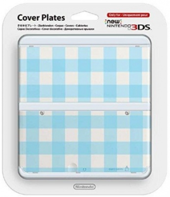 Photo of Nintendo new 3DS Cover Plates - Light Blue Check