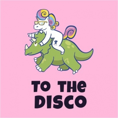 Unicorn to the Disco Womens Pink T Shirt