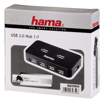 Photo of Hama USB Hub 2.0 - 7 Port With Power Supply