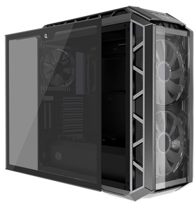 Photo of Cooler Master - H500P - Tinted Tempered Glass Side Panel Accessory - Dark Black