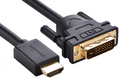 Photo of Ugreen 3m HDMI 19-pin Male to DVI 24 1 Male Cable - Black
