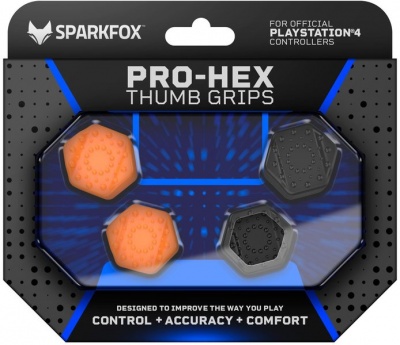 Photo of Sparkfox Pro-Hex Thumb Grips - Black/Orange
