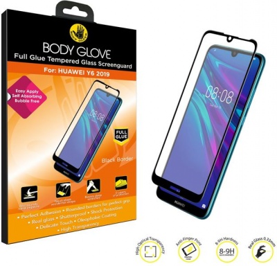 Photo of Body Glove Tempered Glass Screen Protector for Huawei Y6 2019 - Clear and Black