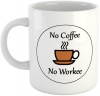 Mugshots No Coffee No Workee - White Ceramic Mug Photo