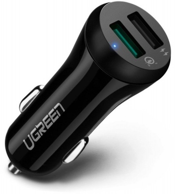 Photo of Ugreen 30w Quick Car Charge 2.0 Dual USB Port