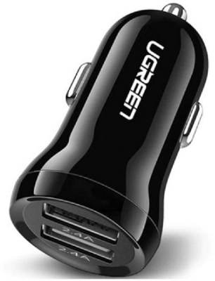 Photo of Ugreen 24w Dual Ports Smart Device Car Charger - Black
