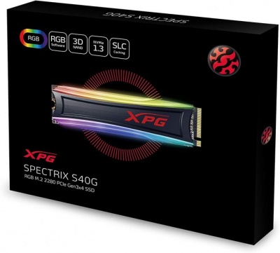 Photo of ADATA - XPG Spectrix S40G 4TB RGB 3D NAND PCIe Gen3x4 NVMe 1.3 M.2 2280 Internal Solid State Drive