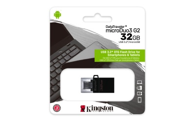 Photo of Kingston Technology Kingston DataTraveler microDuo3 G2 64GB Flash Drive - USB3