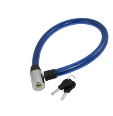 blackspur Heavy Duty Safety Cable Bicycle Lock Blue