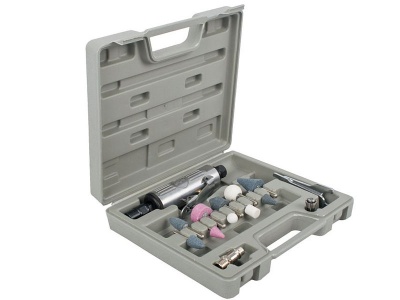 Photo of Aircraft Air Craft Die Grinder 14 Piece Kit Blow Mould Case