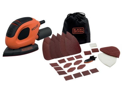 Photo of Black and Decker Black & Decker 55W Mouse Sander with 15 Accessories in Softbag