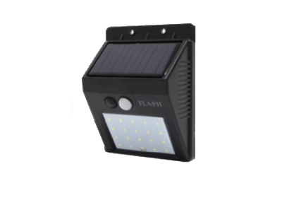 Photo of Flash Led Solar Sensor Wall Lamp Black Daylight