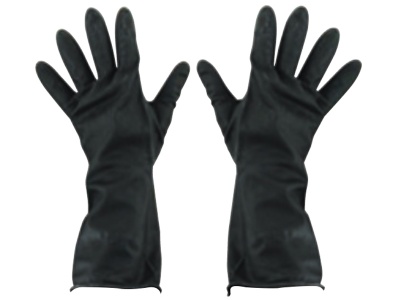 Photo of Fragram Latex Builders Gloves Black 204mm
