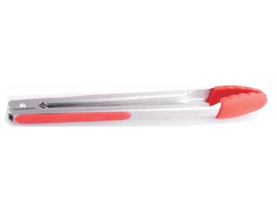 Photo of Gourmand 30cm Silicone Tongs with Auto Lock & Hook- Red