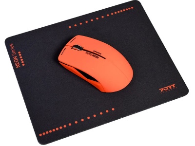 Port Designs Wired Mouse Mouse Pad Red