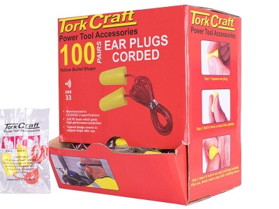 Photo of Tork Craft 100 Pairs Corded Ear Plugs