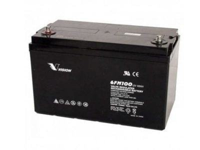 Photo of Vision Deep Cycle 100Ah 12V Fully Sealed AGM Battery