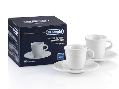 Photo of Delonghi Porcelain Espresso Cups and Saucers