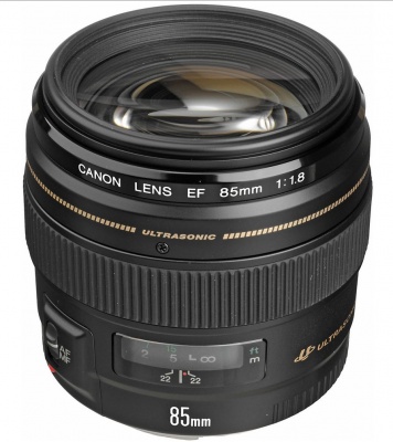 Photo of Canon EF 85 mm f 1.8 USM camera lens
