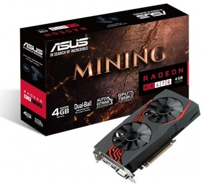 Photo of Asus AMD Radeon Mining RX470 4GB GDDR5 256-bit Graphics Card