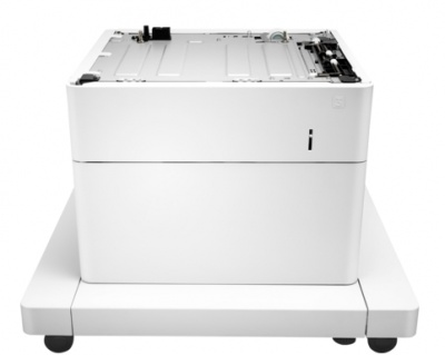Photo of HP LaserJet 1x550-sheet paper feeder with stand and cabinet