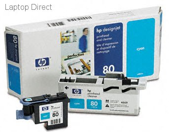 Photo of HP No 80 Cyan Printhead and Printhead Cleaner